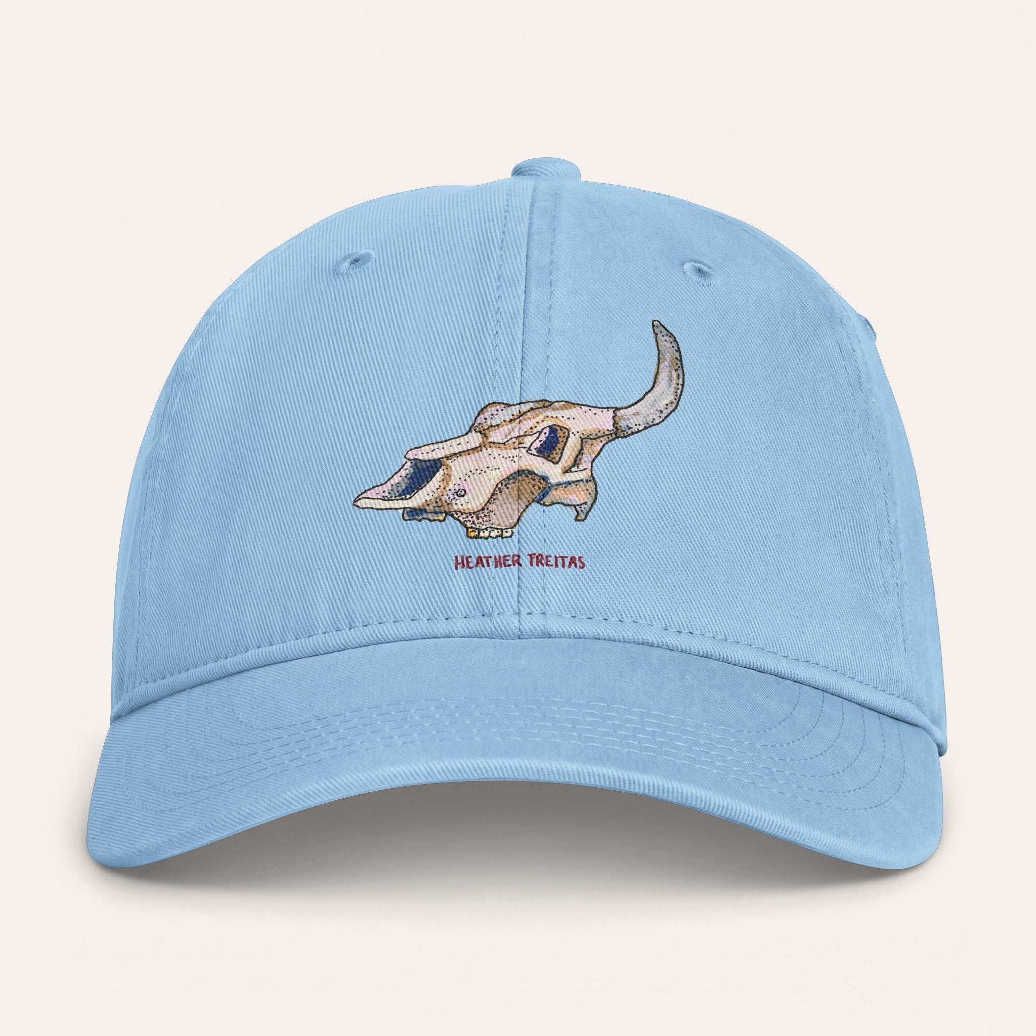 Cow Skull Washed Cotton Cap