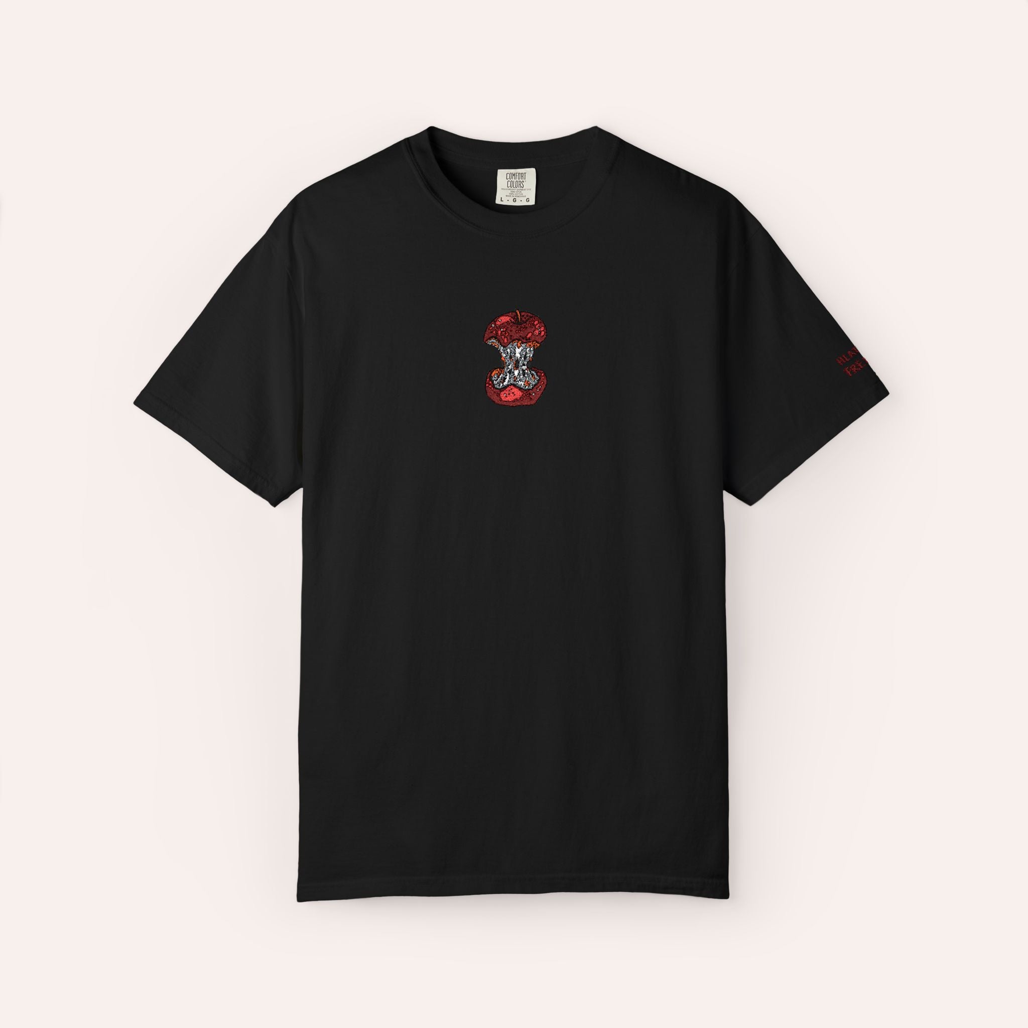 Eaten Apple Embroidered Cotton Tee