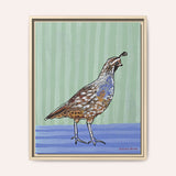 Quail Framed Fine Art Canvas Print