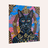 Royal Black Cat Mini Art Print