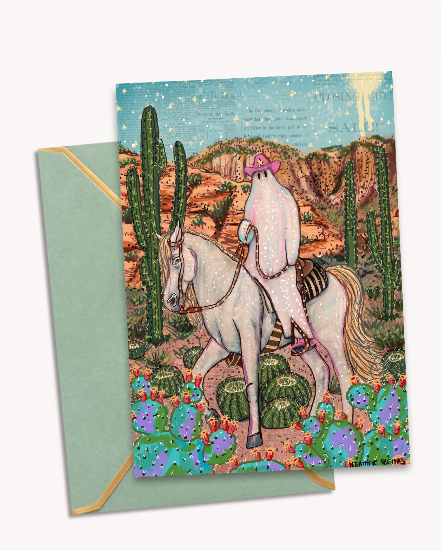 Cowgirl Ghost - Greeting Card / Fine Art Print
