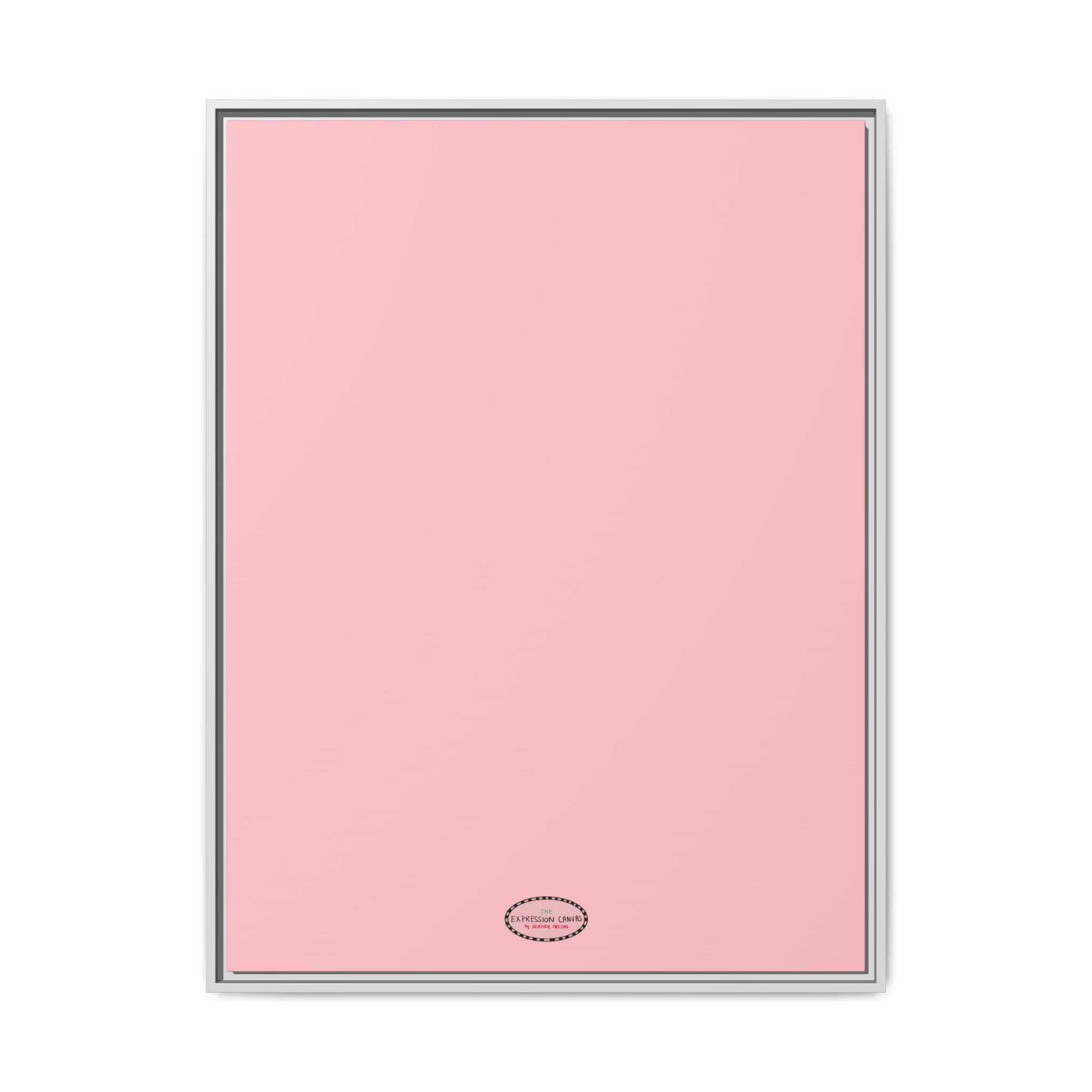 Pink Expressions Framed Canvas Print