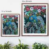 Blue Boy Peacock Hand Signed Fine Art Print