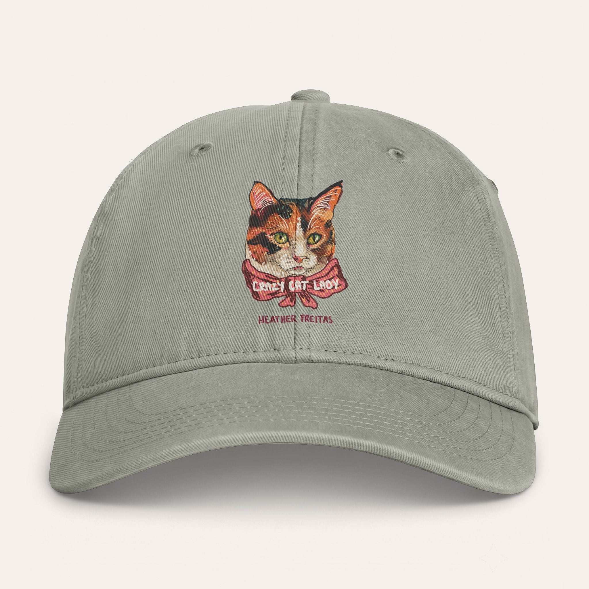 Crazy Cat Lady Washed Cotton Cap