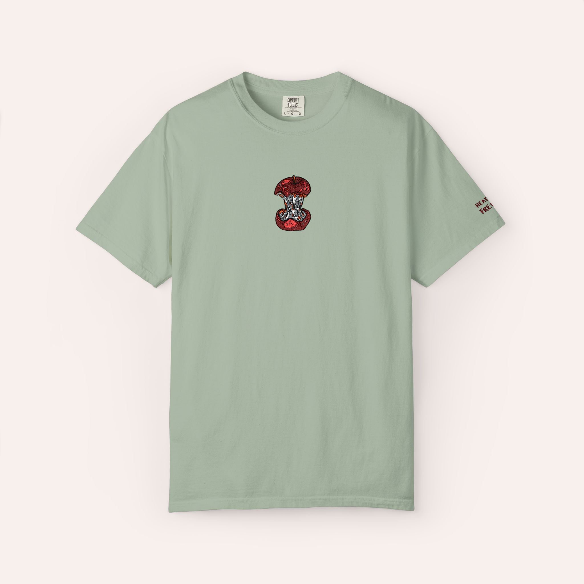 Eaten Apple Embroidered Cotton Tee