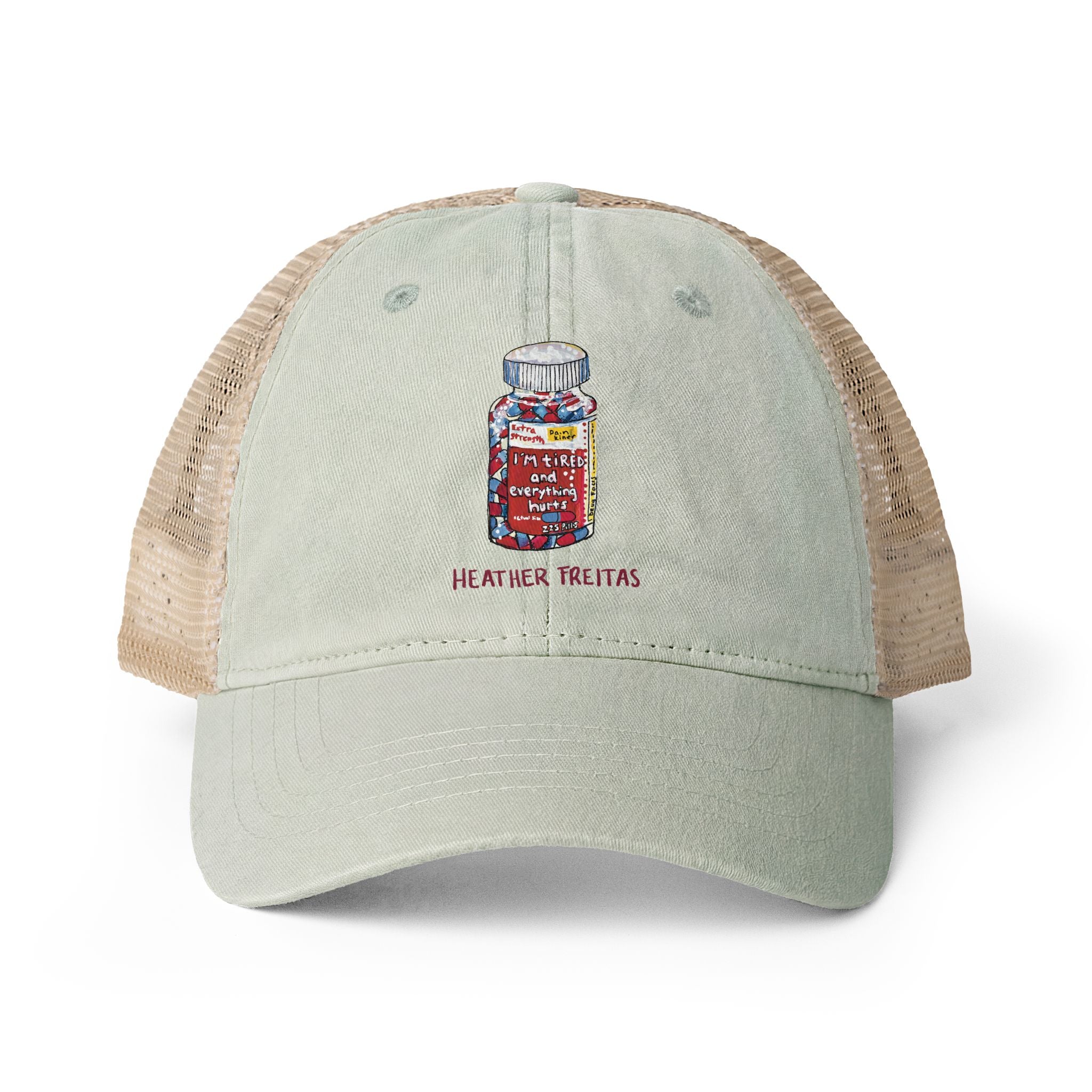 I'm Tired Women's Washed Mesh-Back Cap