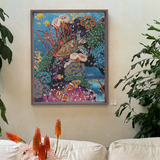 Turtle Tides Framed Fine Art Canvas Print