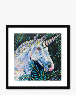 Emerald Unicorn Framed & Mounted Print - Heather Freitas - fine art home deccor
