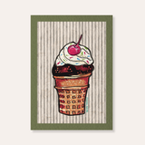 Chocolate Ice Cream Cone Mini Fine Art Print