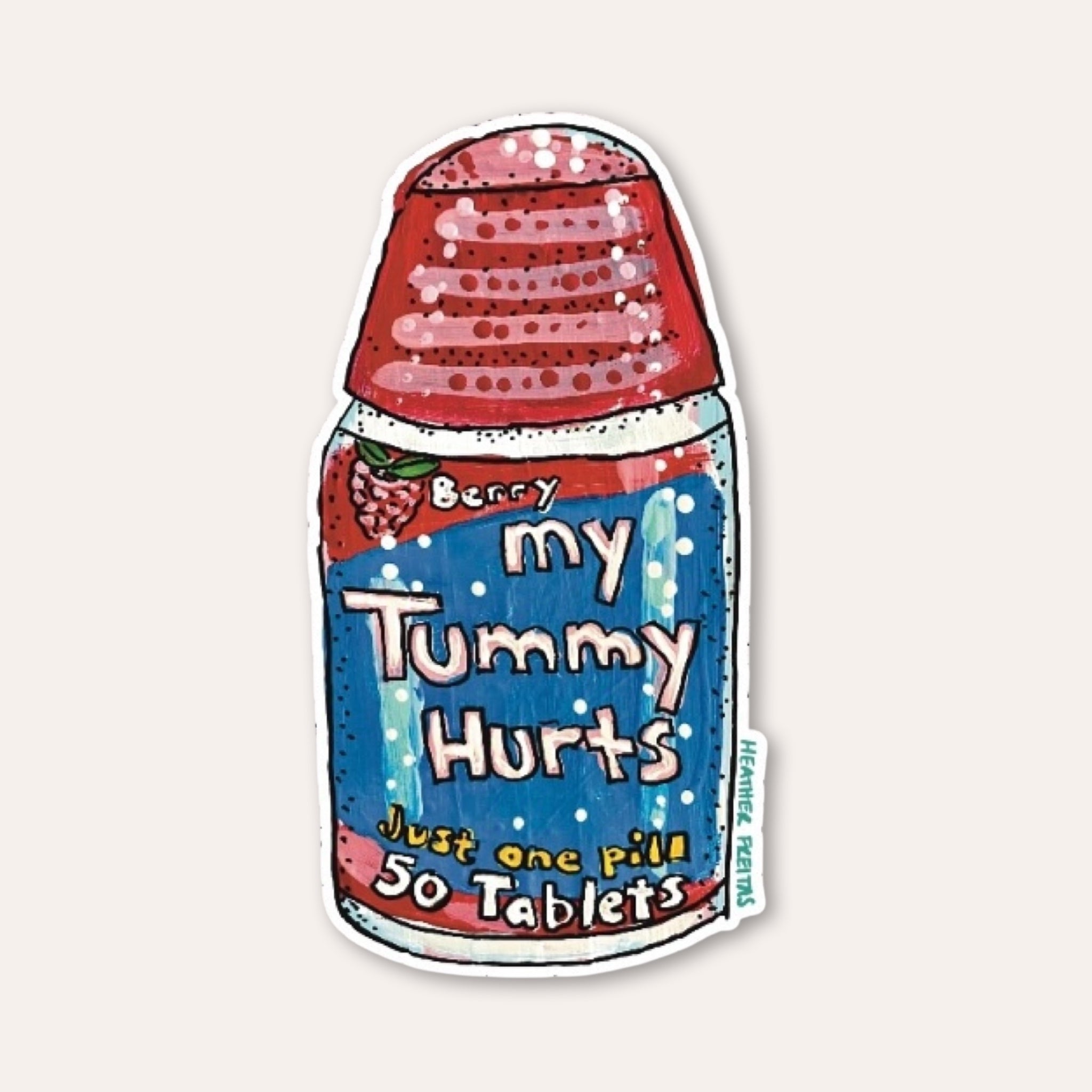 My Tummy Hurts Sticker
