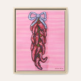 Dried Chili's Framed Fine Art Canvas Print