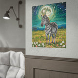 Floral Zebra Art Print