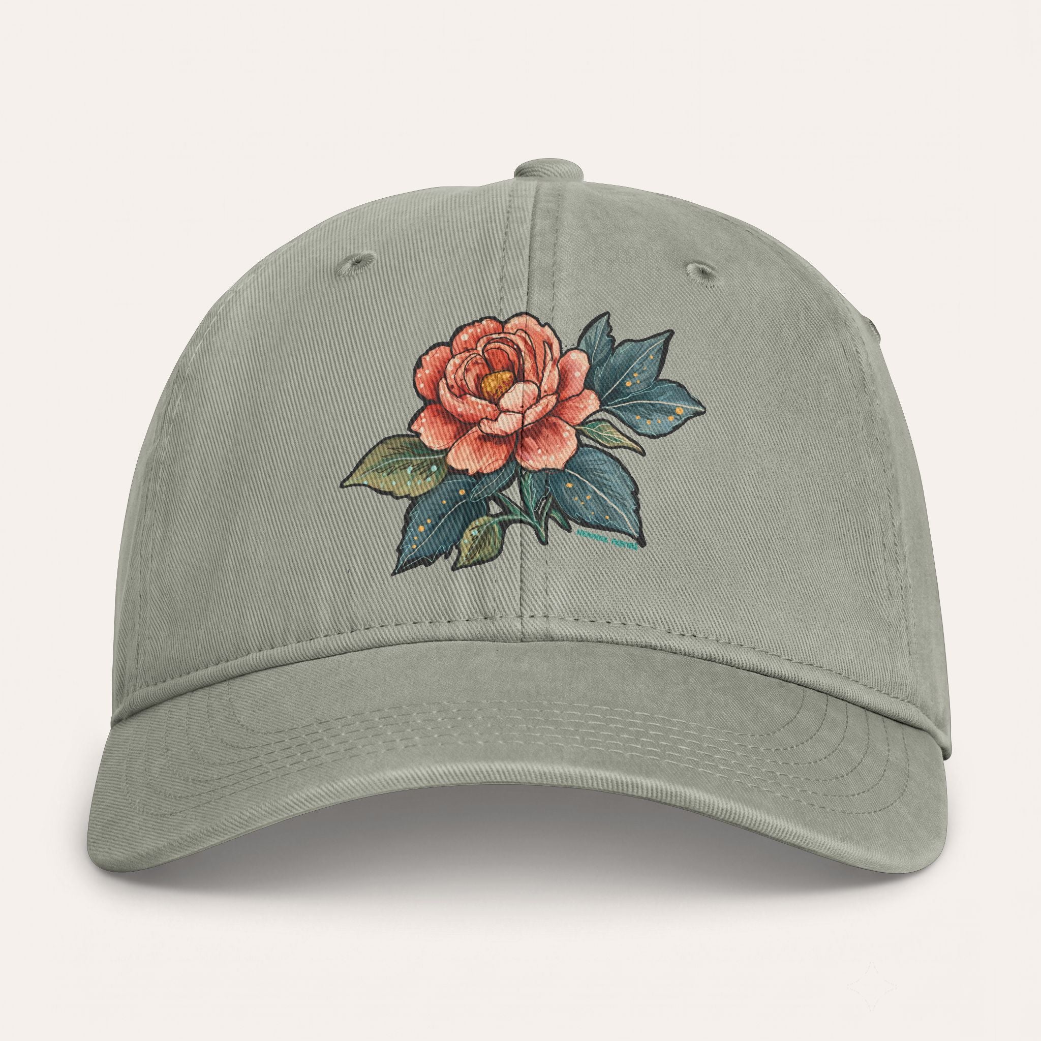 Rose Washed Cotton Cap