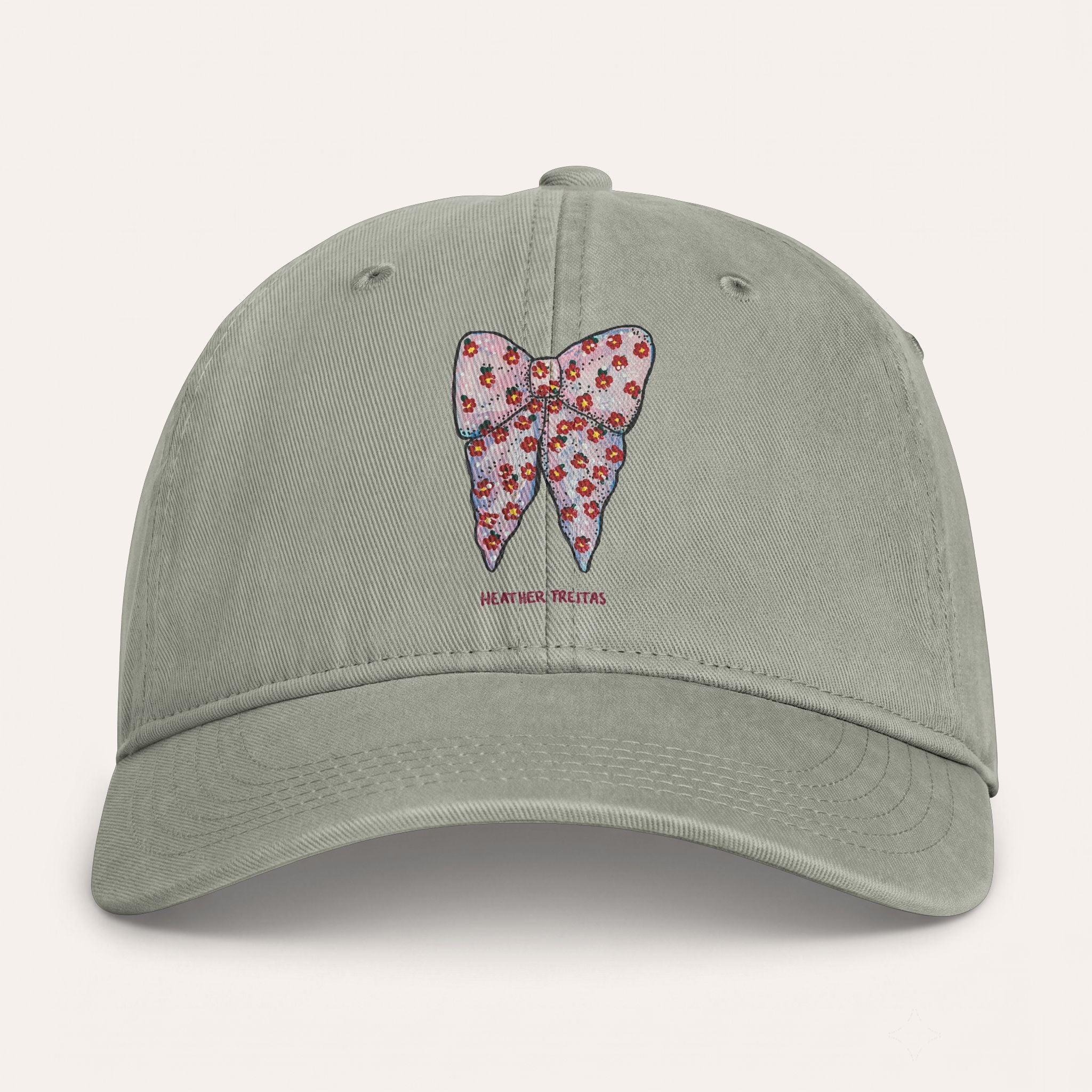 Pink Ribbon Washed Cotton Cap