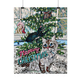Meowy Christmas Vibes Art Print