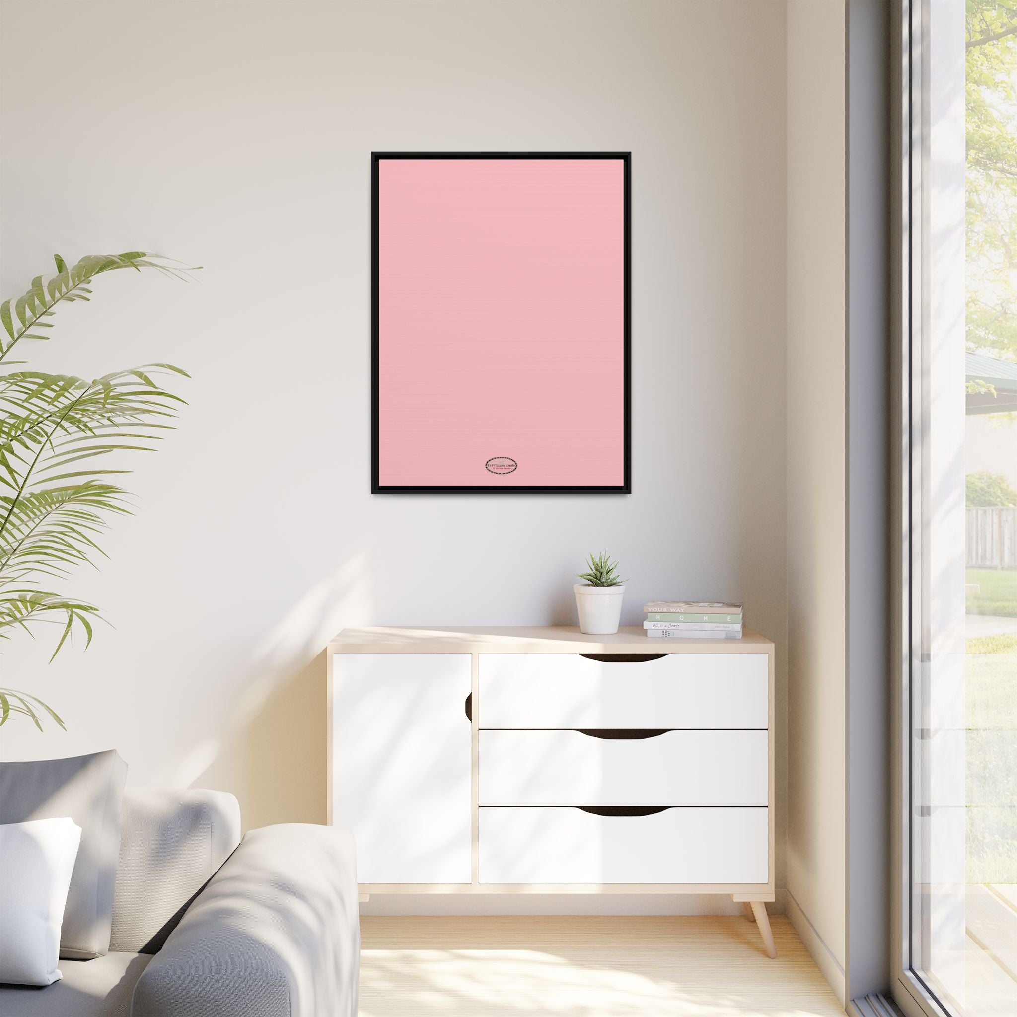 Pink Expressions Framed Canvas Print