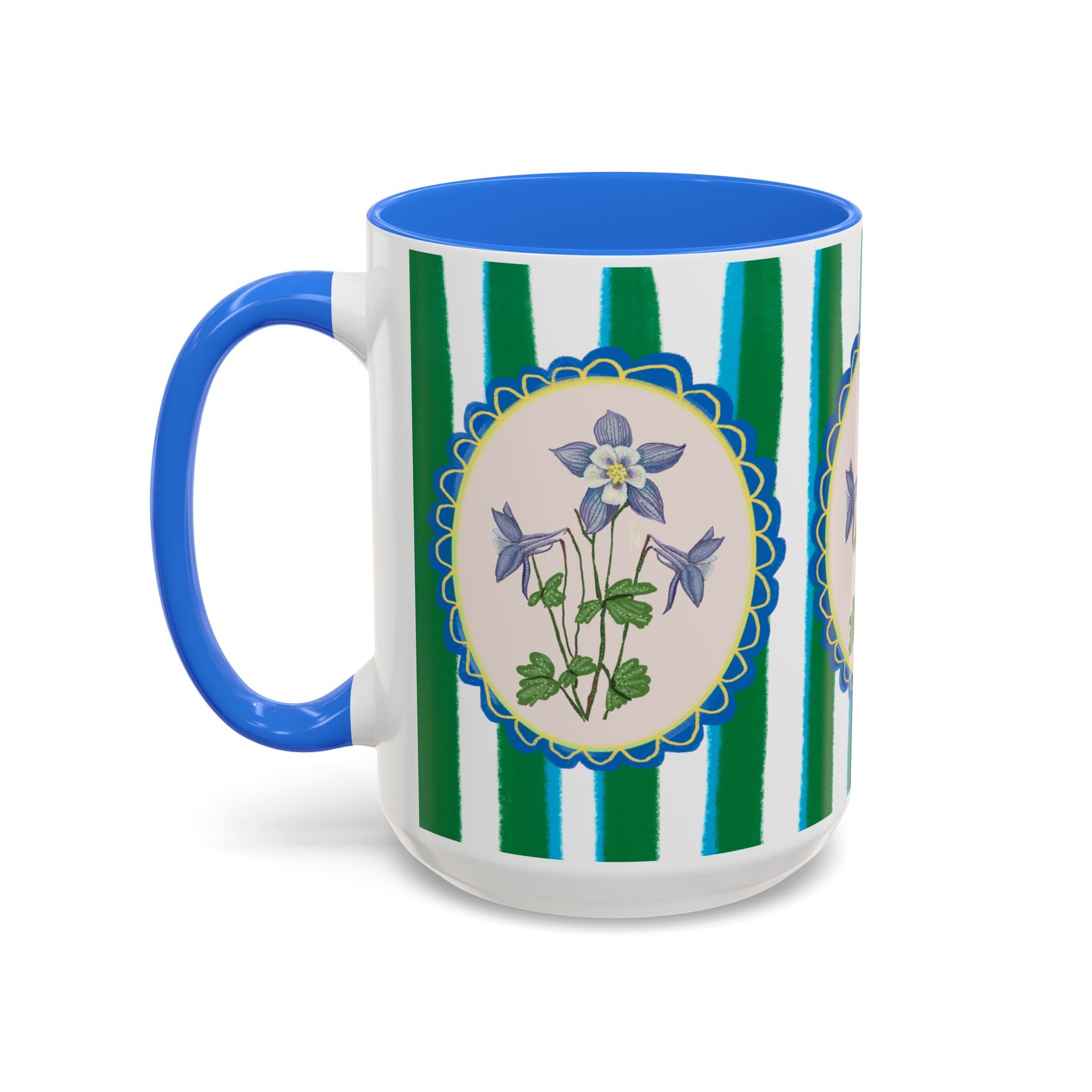 Blue Columbine Coffee Mug 15oz