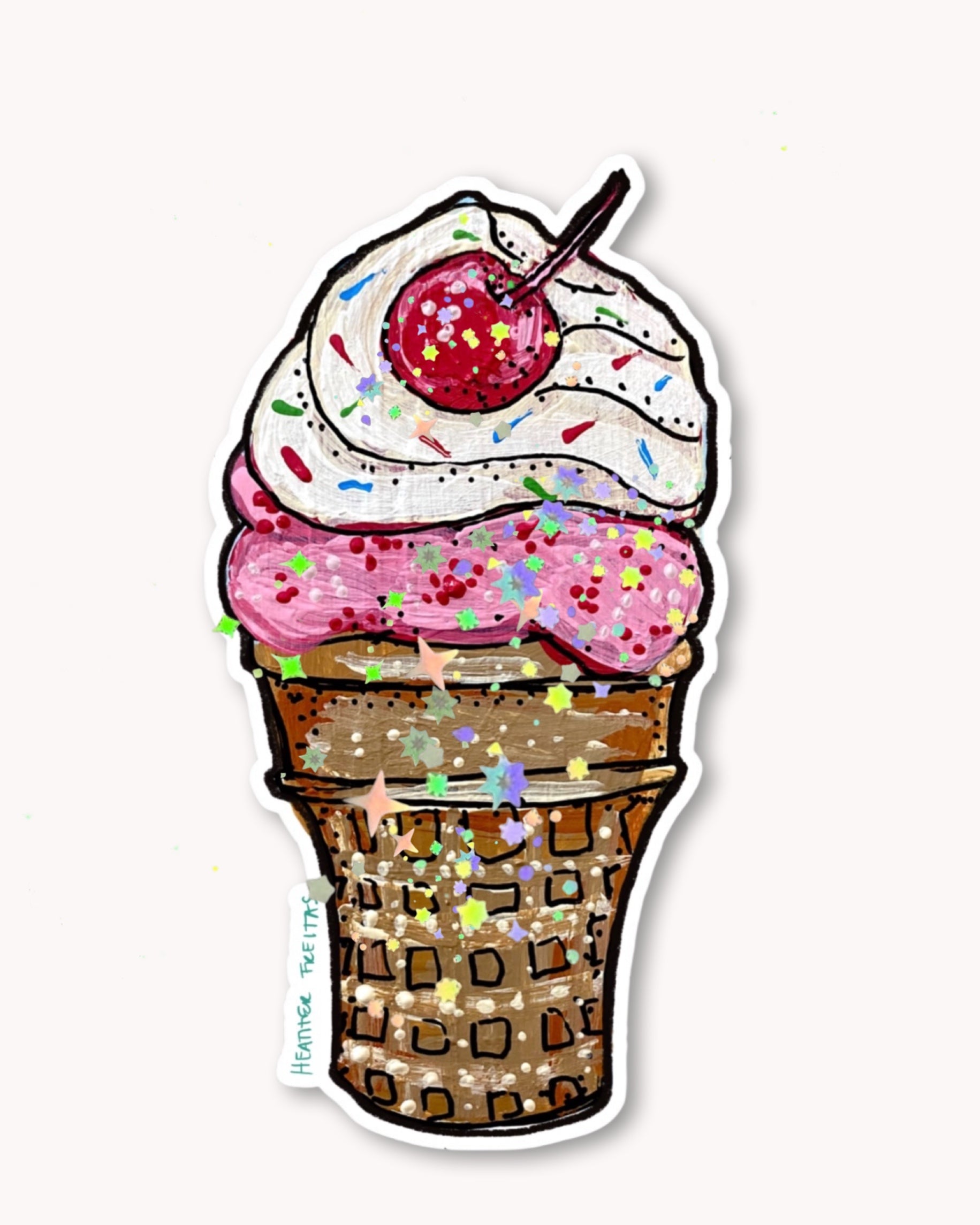 Strawberry Cone Sticker