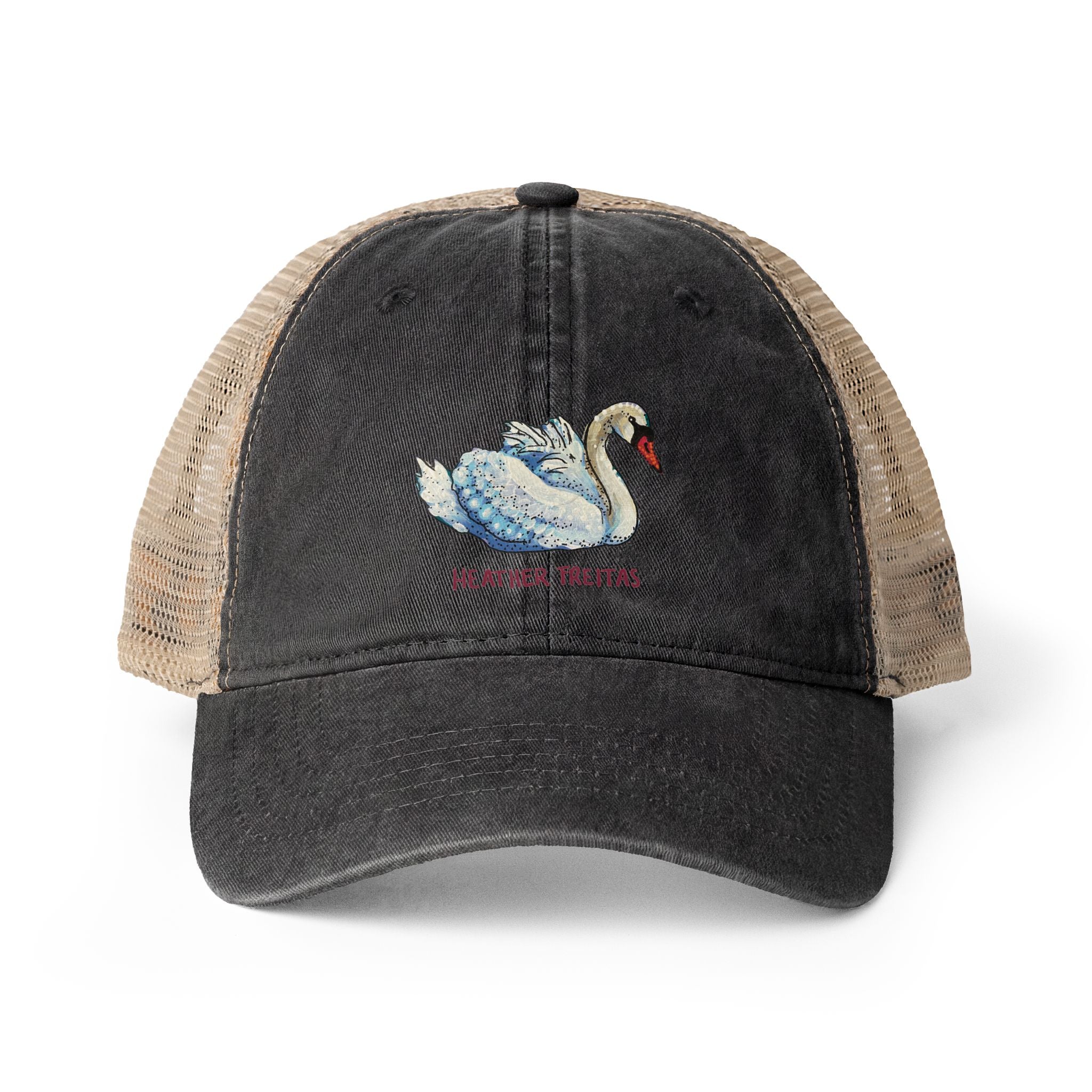 Swan Women's Washed Mesh-Back Cap