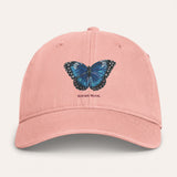 Blue Butterfly Washed Cotton Cap
