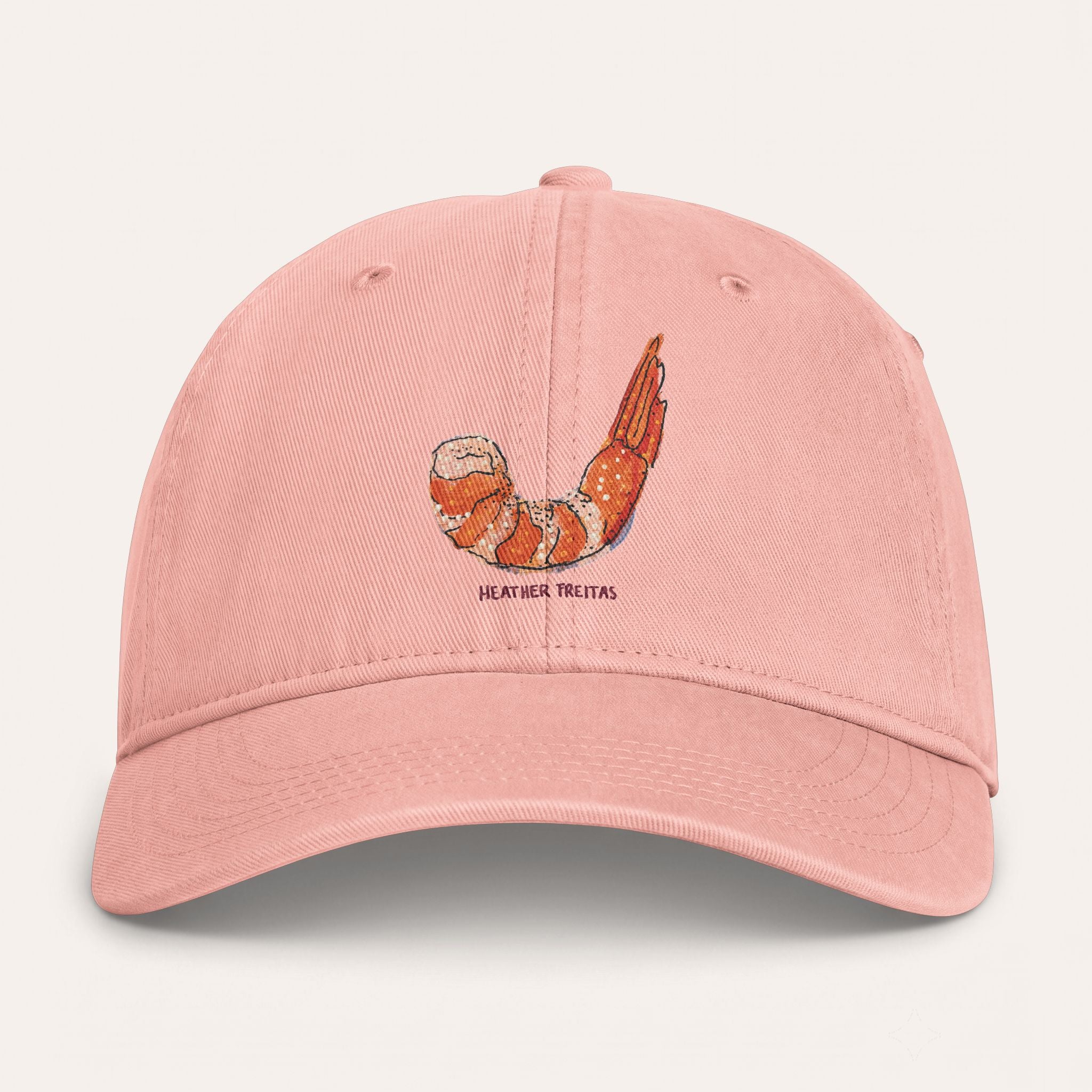 Shrimp Washed Cotton Cap