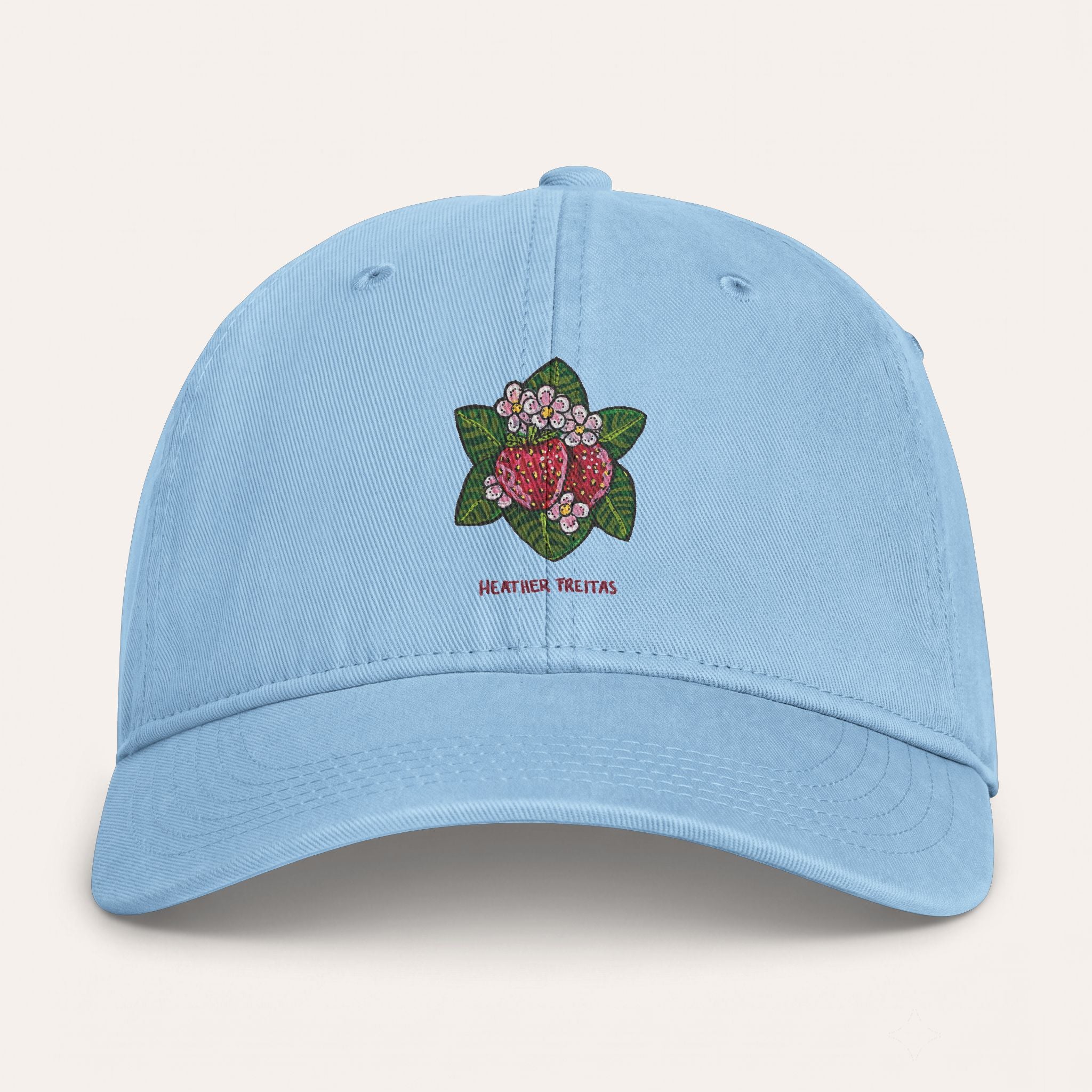 Strawberries Washed Cotton Cap