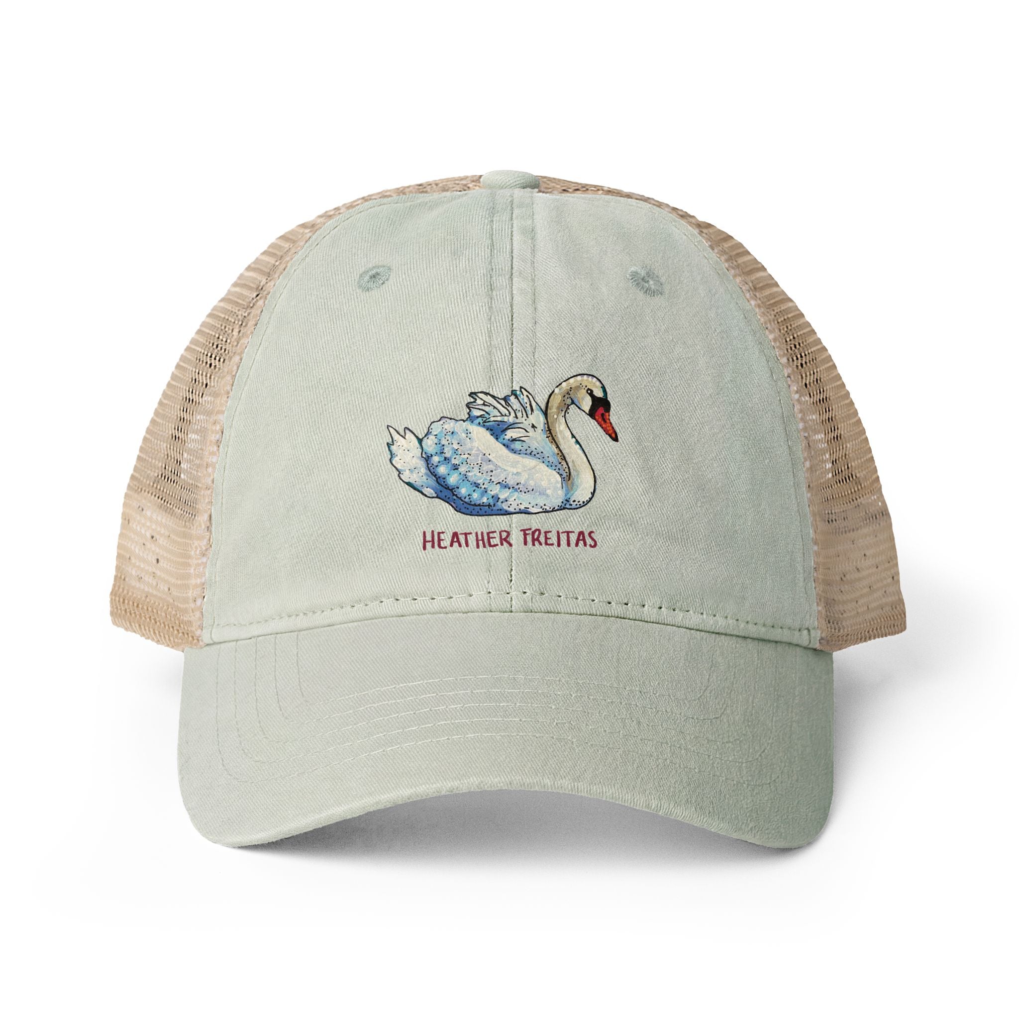 Swan Women's Washed Mesh-Back Cap