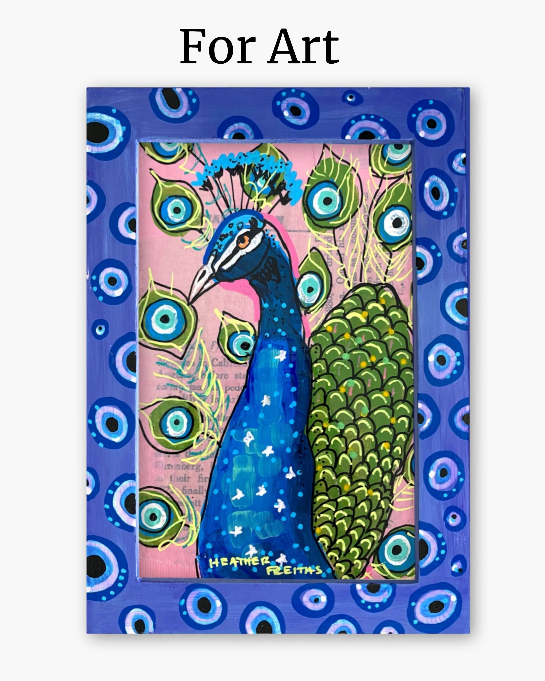 Periwinkle Evil Eye ( Hand Painted Frame 4x6 inch)