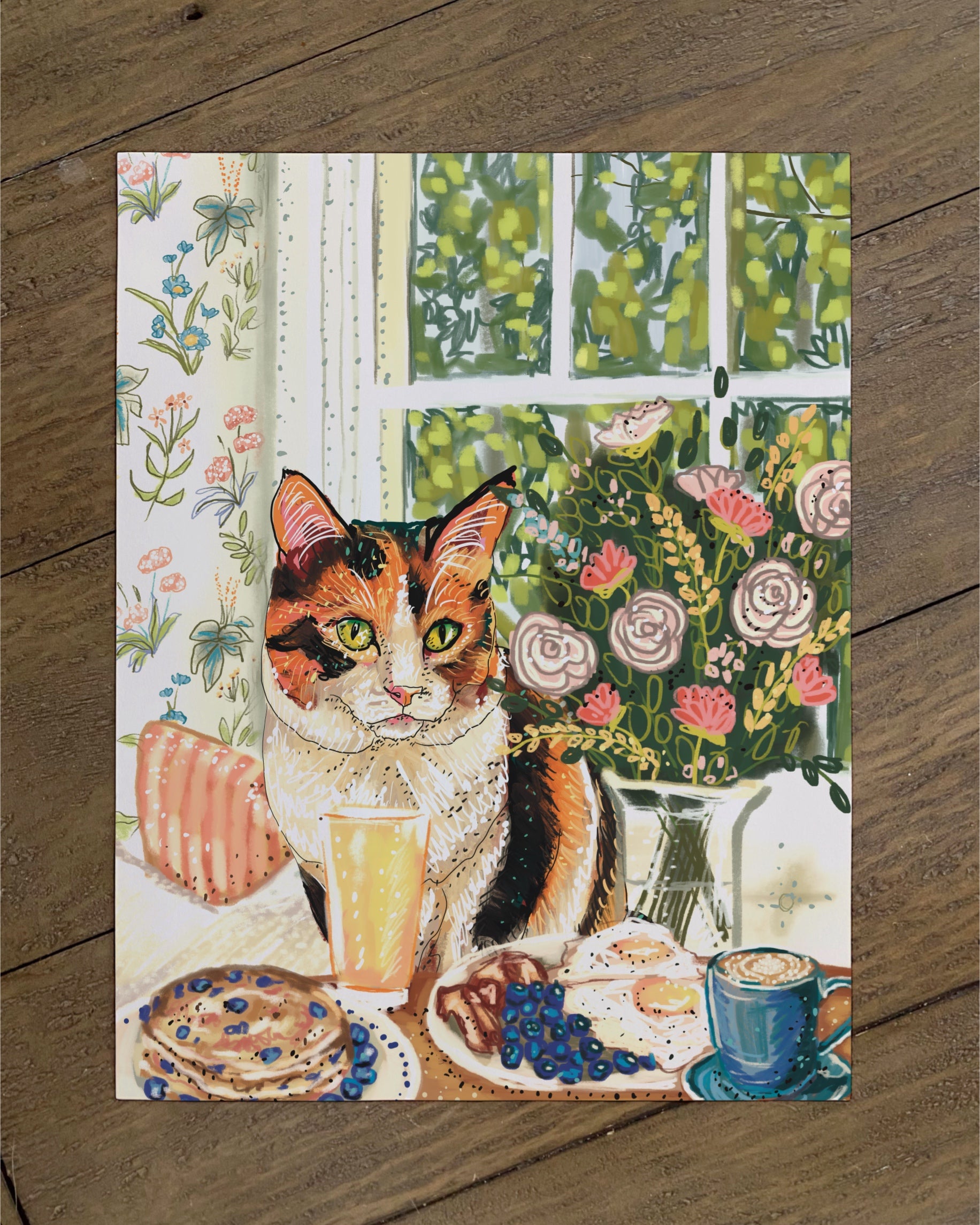 Calico - Build Your Own Fancy Feast Cat Paper Print