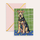 Airedale Dog Fine Art Greeting Card