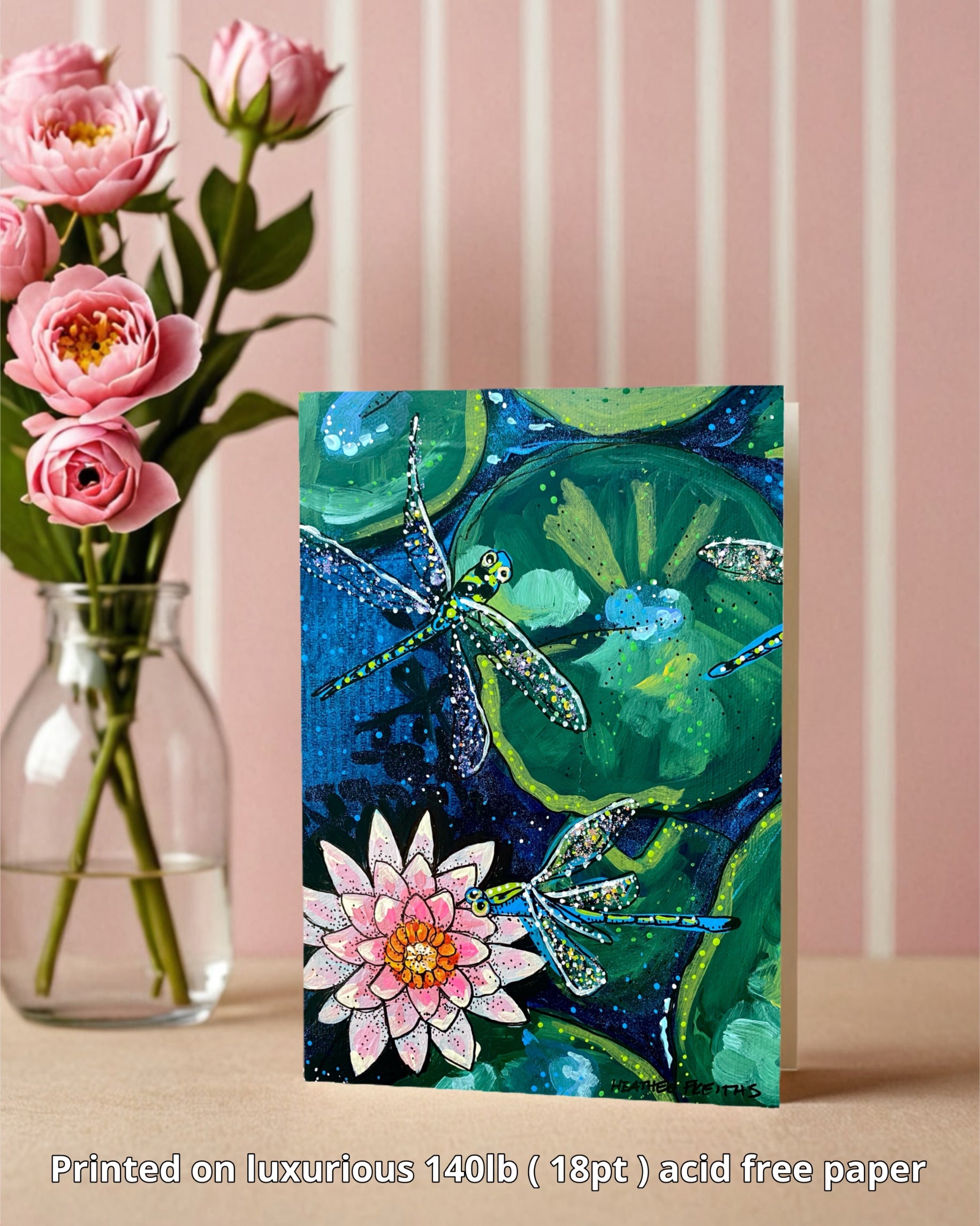 Dragonfly Lily - Greeting Card / Fine Art Print
