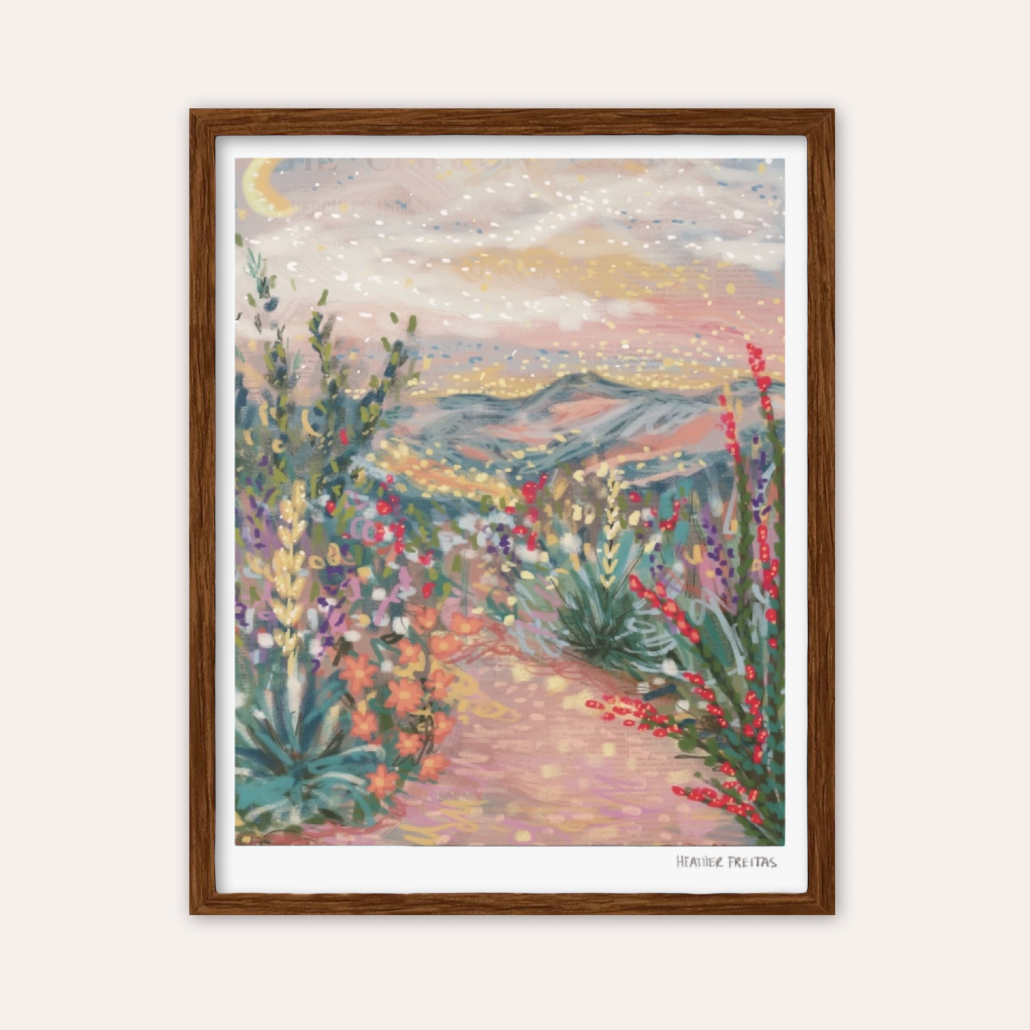 Pastel Desert Trail Fine Art Print