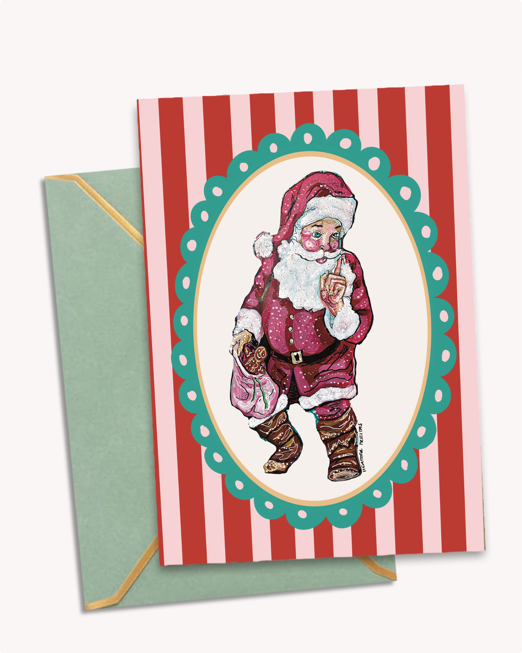 Santa - Greeting Card / Fine Art Print