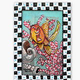 Polka Dot Check ( Hand Painted Frame 4x6 inch)