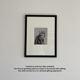 American Shorthair Cat Fine Art Greeting Card
