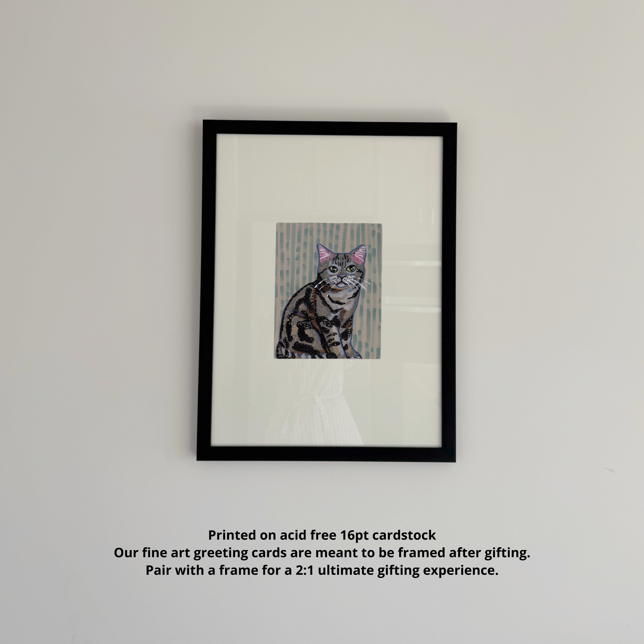 American Shorthair Cat Fine Art Greeting Card