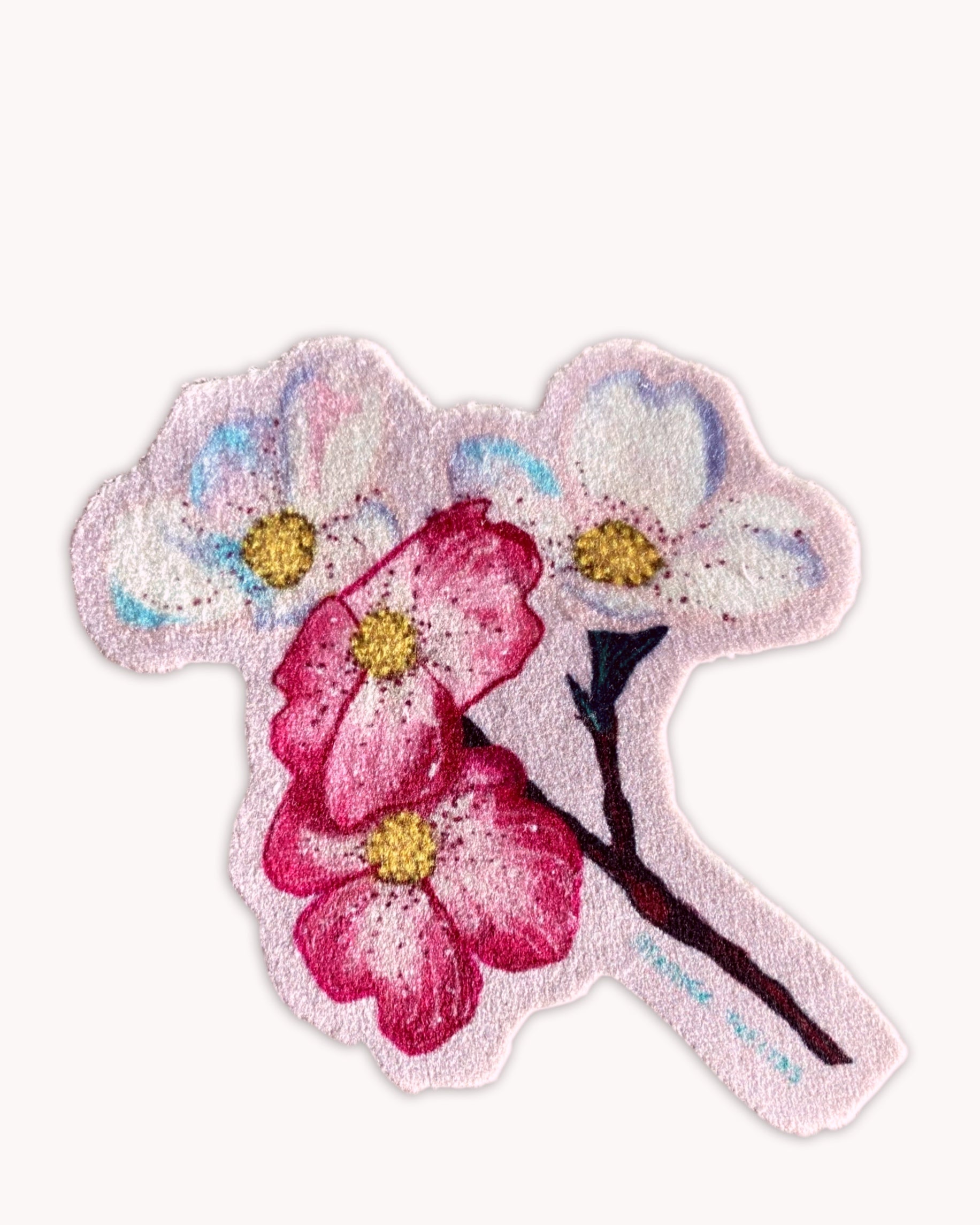 Dogwood Flower - Sew On Velveteen Patch