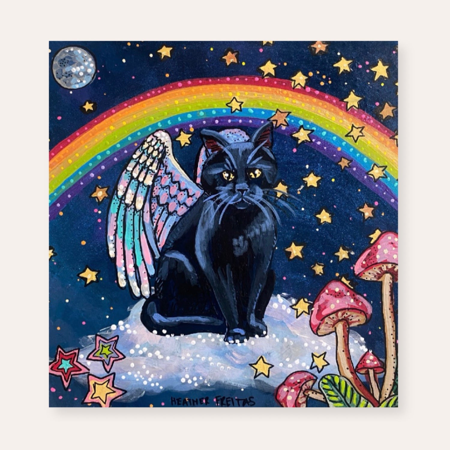 Prince Of Darkness ( original painting / beaded artwork )