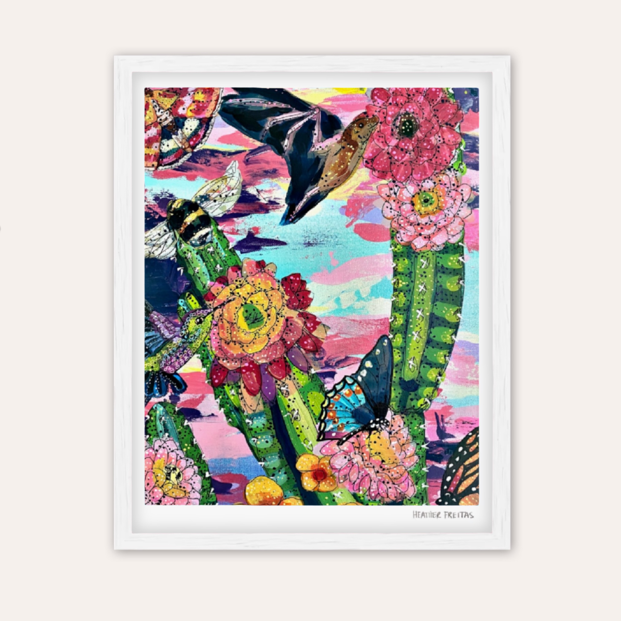 Desert Dawn Pollinators Fine Art Print