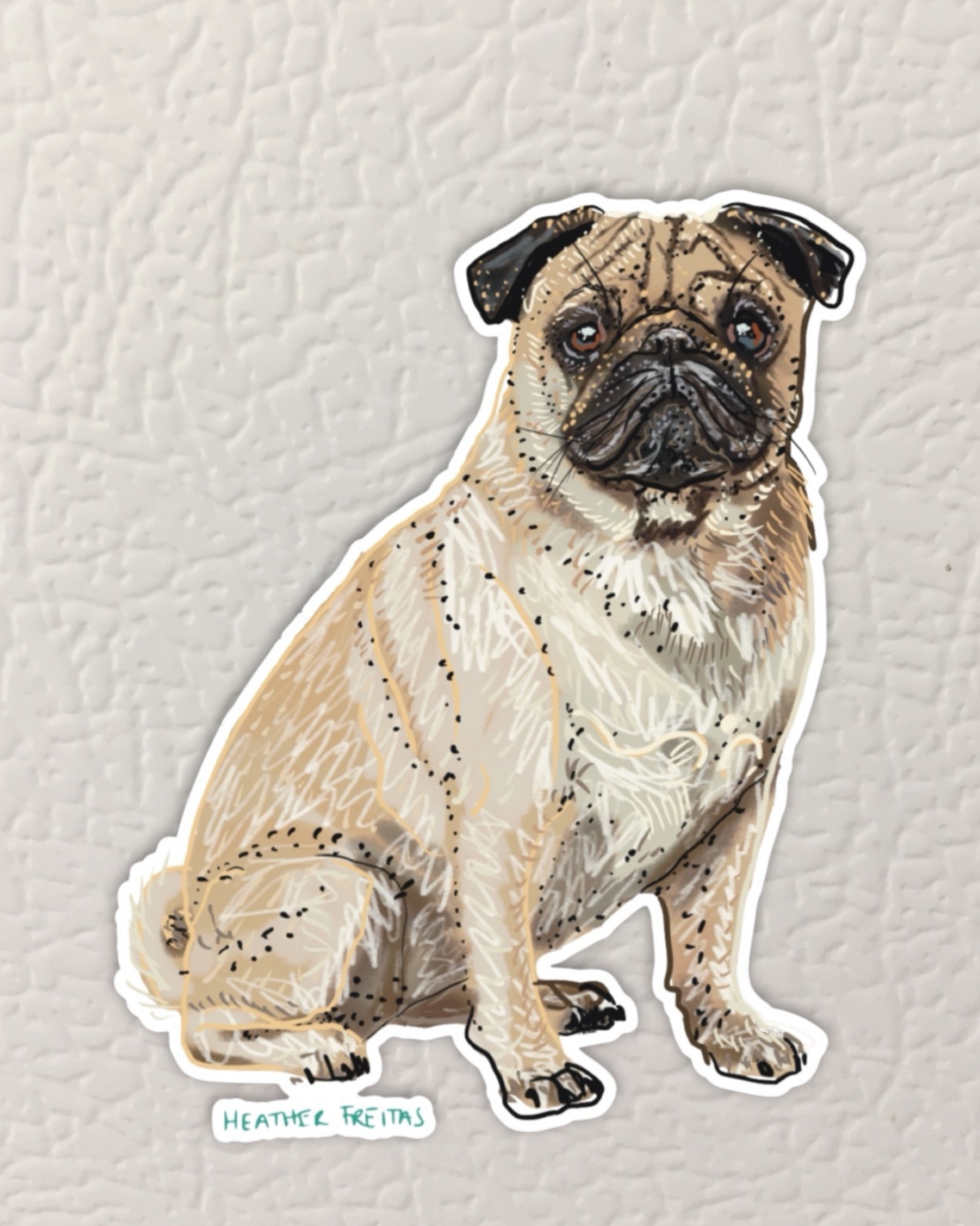 Pug Magnet ( Die-Cut )
