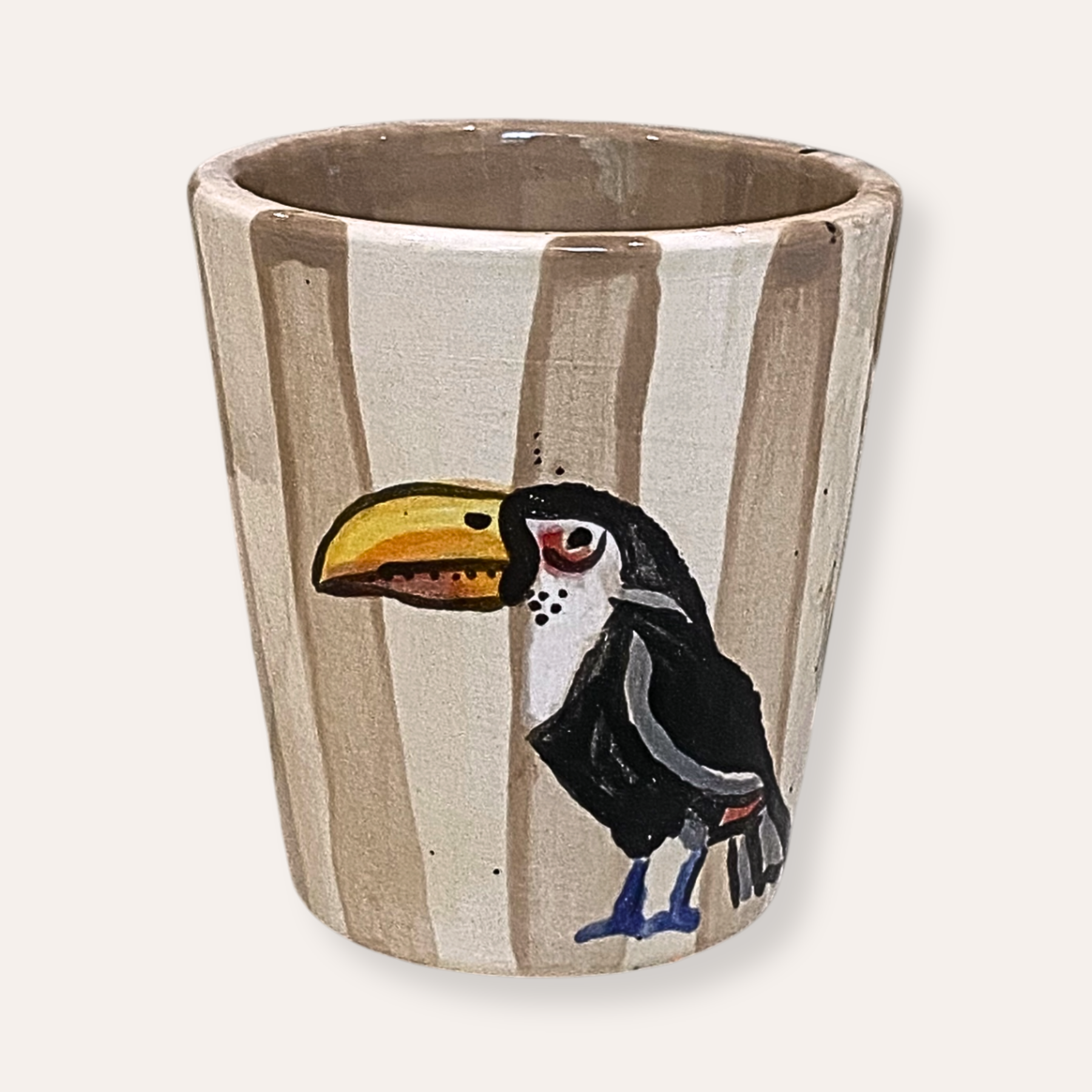 Toucan Hand Painted Ceramic Shot Glass