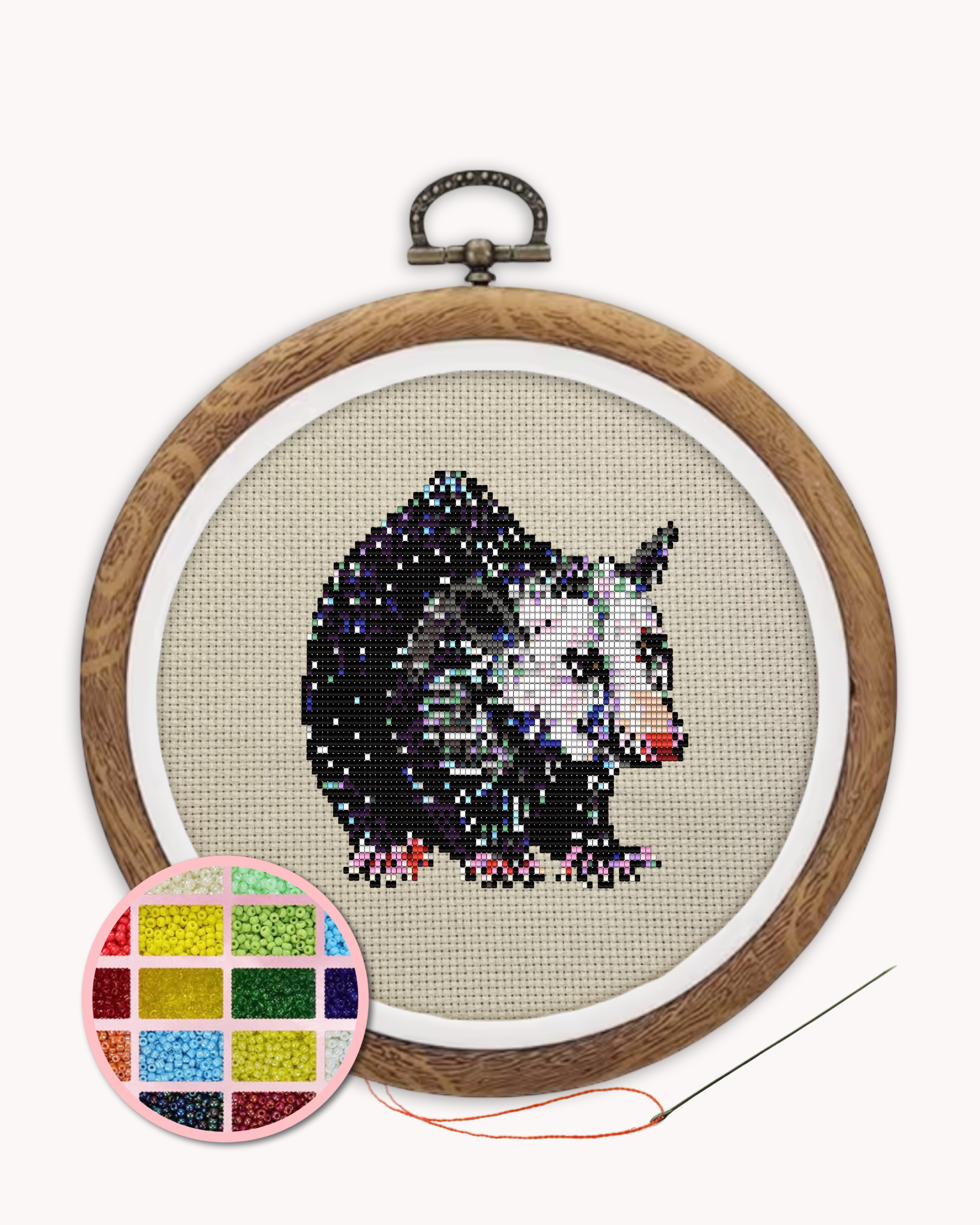 Opossum Beaded Art Kit ( L 5 inch )