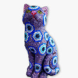 Amethyst Evil Eye Crystal Cat Sculpture - Heather Freitas - fine art home deccor