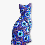 Amethyst Evil Eye Crystal Cat Sculpture - Heather Freitas - fine art home deccor