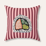 California Roll Velveteen Throw Pillow