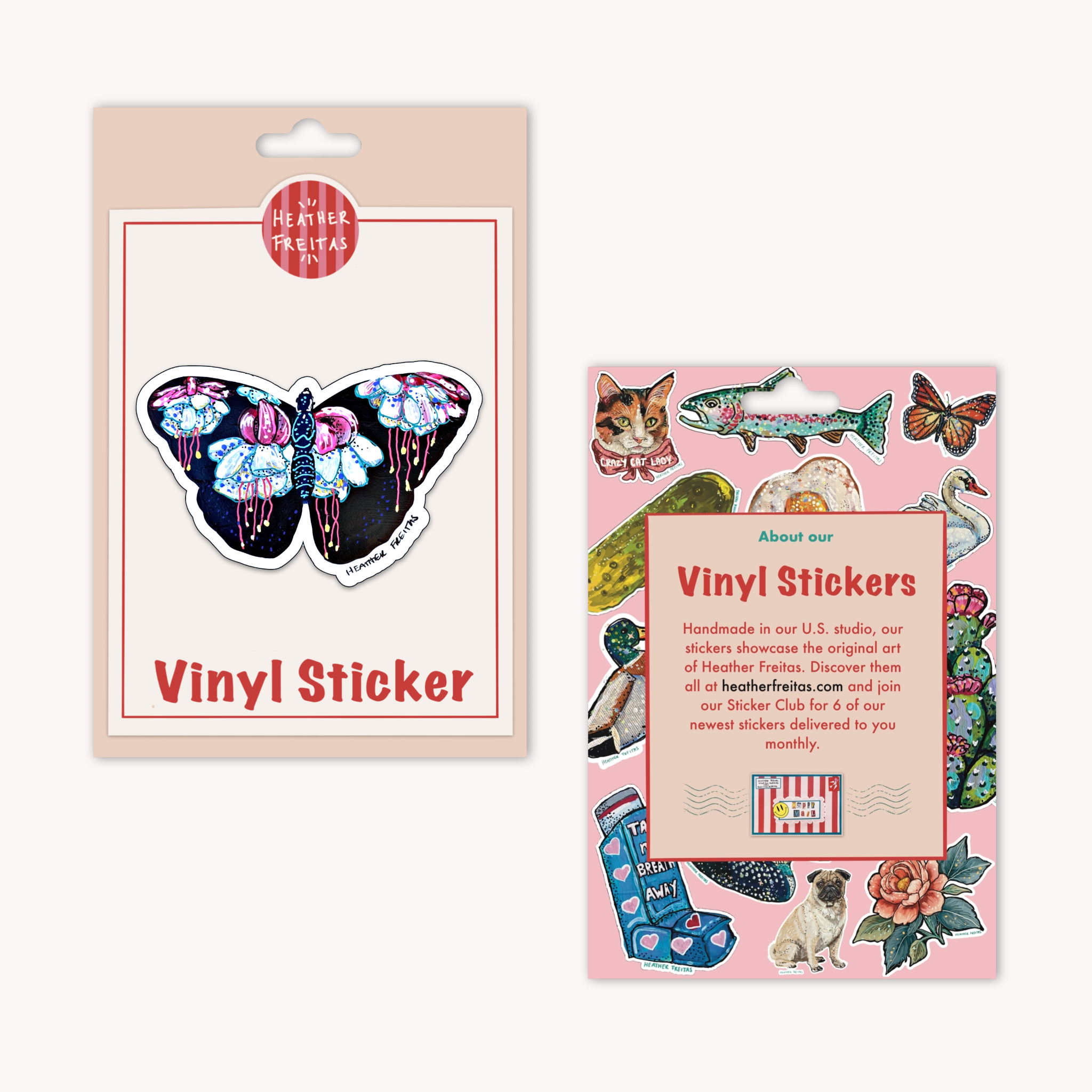 Bleeding Heart Butterfly Sticker