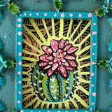 Electric Barrel Cactus ( Mini Original Painting )