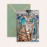 Royal Castle Cat Fine Art Greeting Card