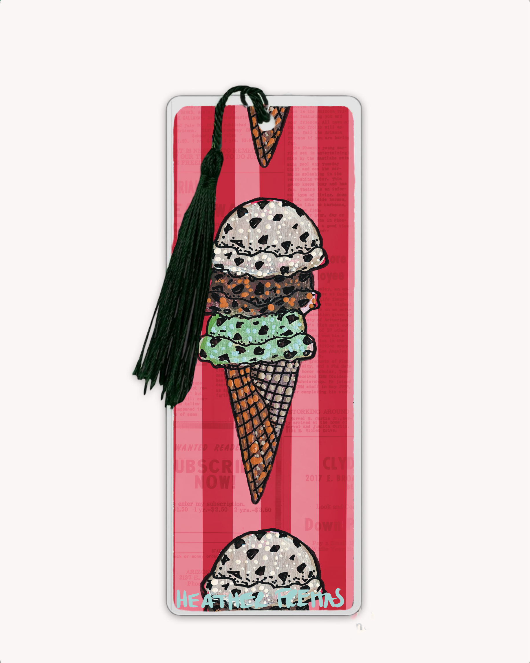 Ice Cream Cone Bookmark