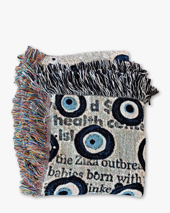 Evil Eye Energy Woven Blanket - Heather Freitas - fine art home deccor